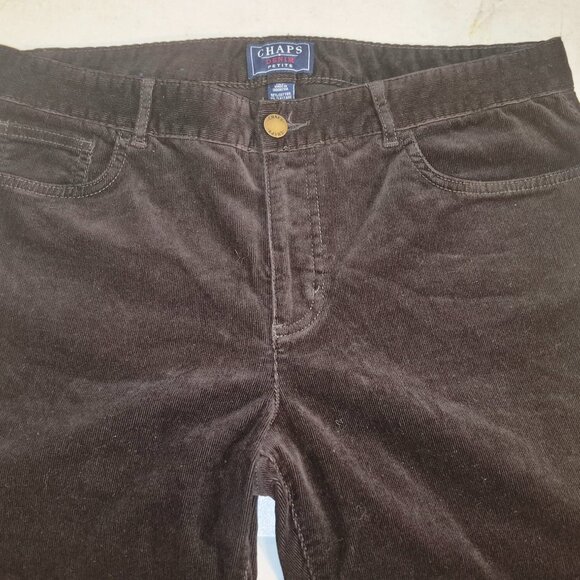 Chaps Denim Petite Corduroy Pants, Dark Brown in size 12P - Picture 7 of 12